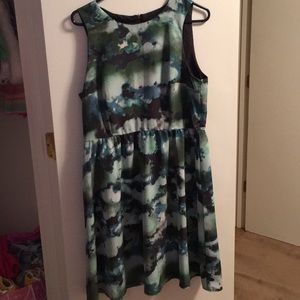 Beautiful Watercolor Print Dress